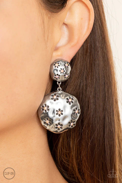 Industrial Fairytale - Pink Clip On Earring