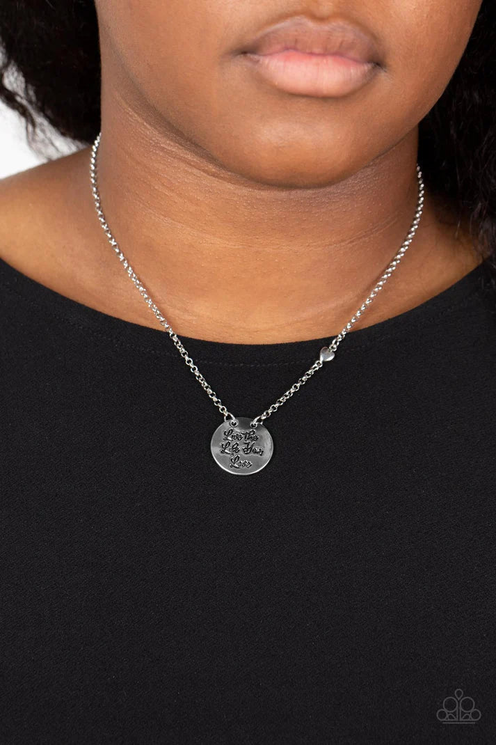 Live The Life You Love - Silver Necklace