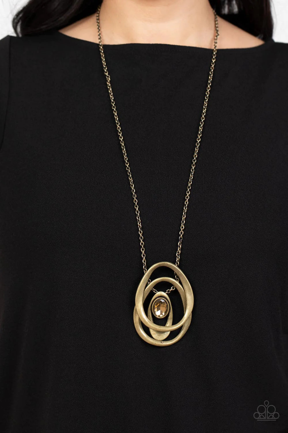 Luminous Labyrinth - Brass Necklace