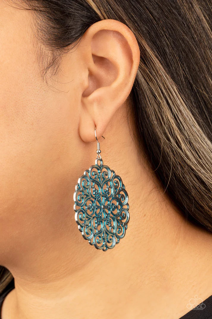 MANDALA Effect - Blue Earring