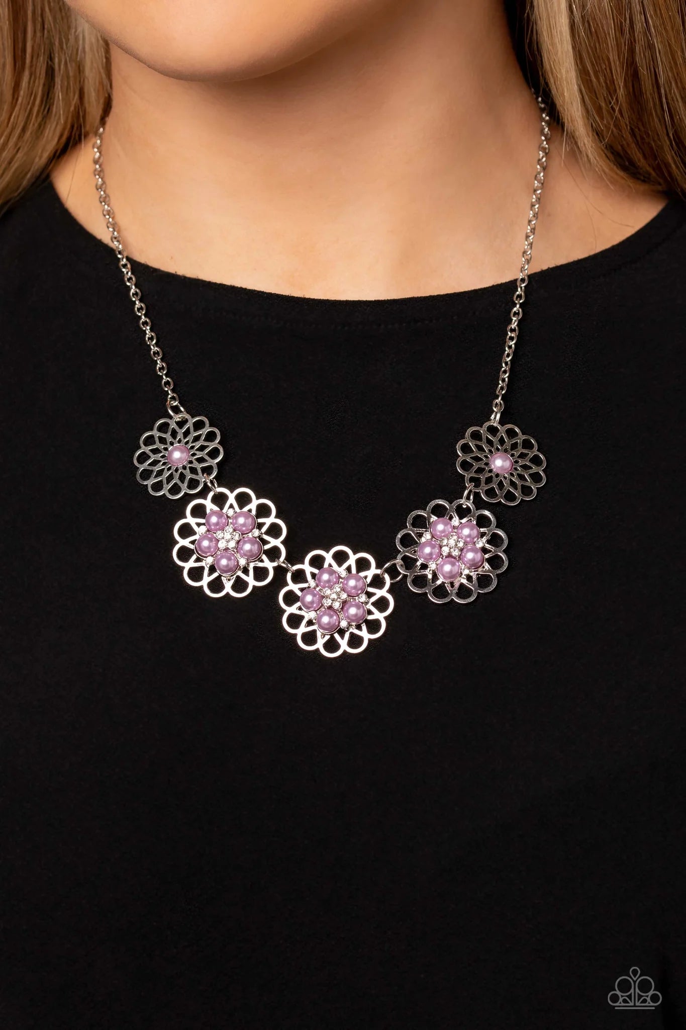 Mandala Mosaic - Purple Necklace