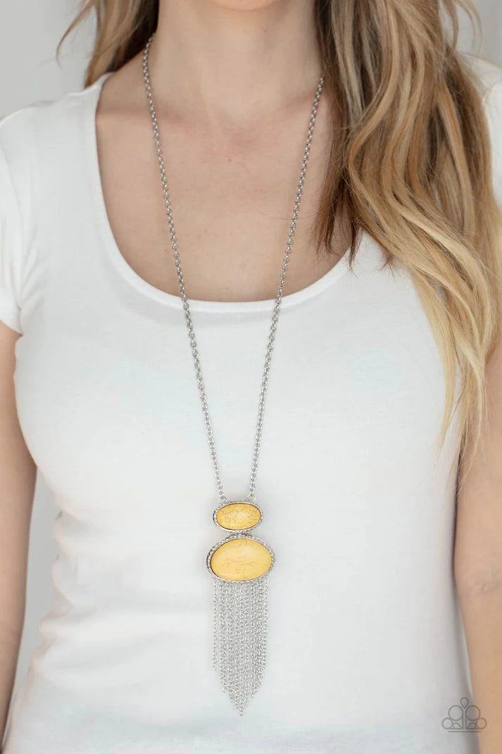 Meet Me At Sunset Yellow Necklace