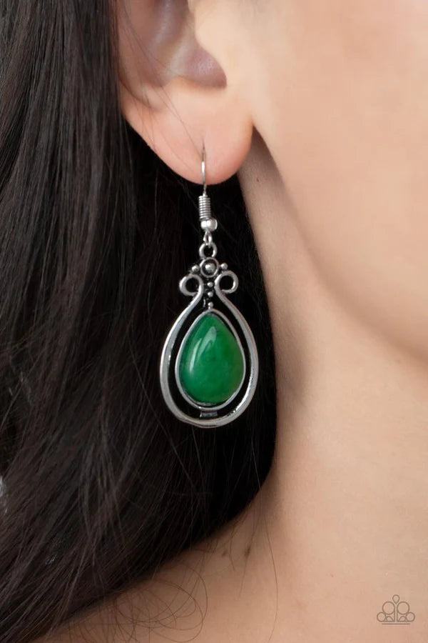 Mountain Mantra - Green Earring