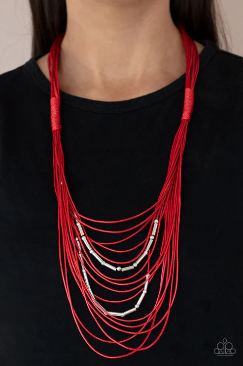 Nice CORD-ination Red Necklace