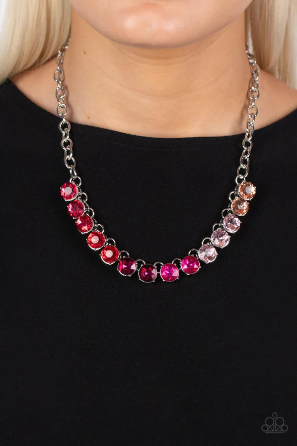 Rainbow Resplendence Pink Necklace