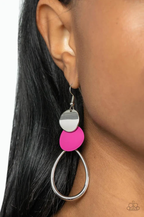 Retro Reception Pink Earring