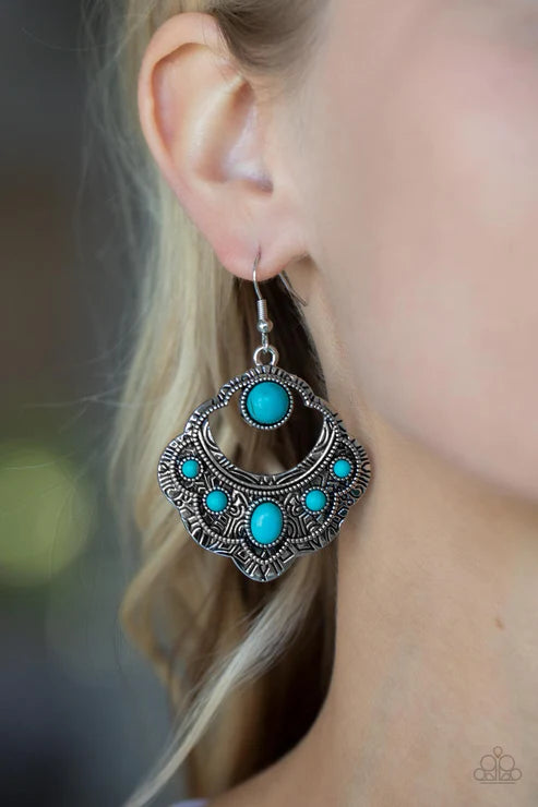 Saguaro Sunset - Blue Earring