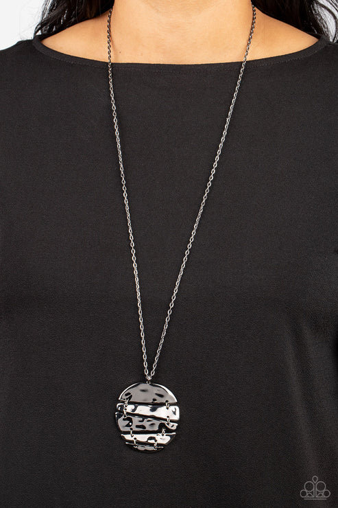 Shattered Sunset - Black Gun Metal Necklace
