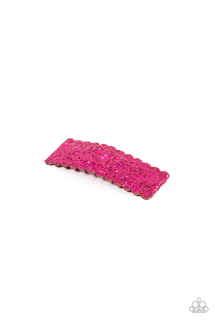 Shimmery Sequinista Pink Hair Clip