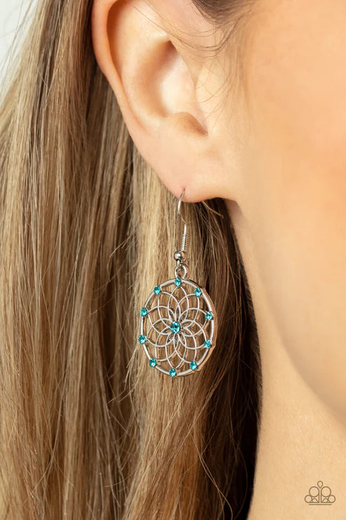 Springtime Salutations - Blue Earring