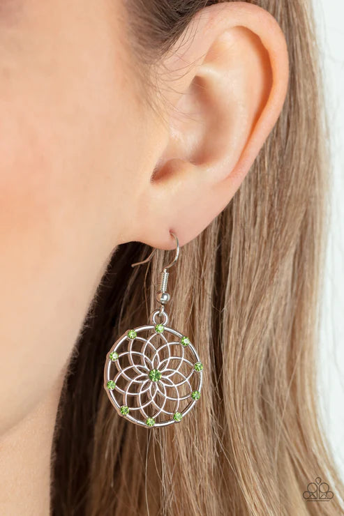 Springtime Salutations - Green Earring