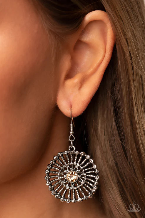 Tangible Twinkle - Brown Earring