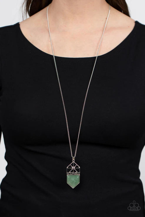 Trailblazing Talisman Green Necklace
