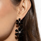 A Blast of Blossoms - Black Earring