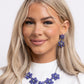 A Blast of Blossoms - Blue Earrings