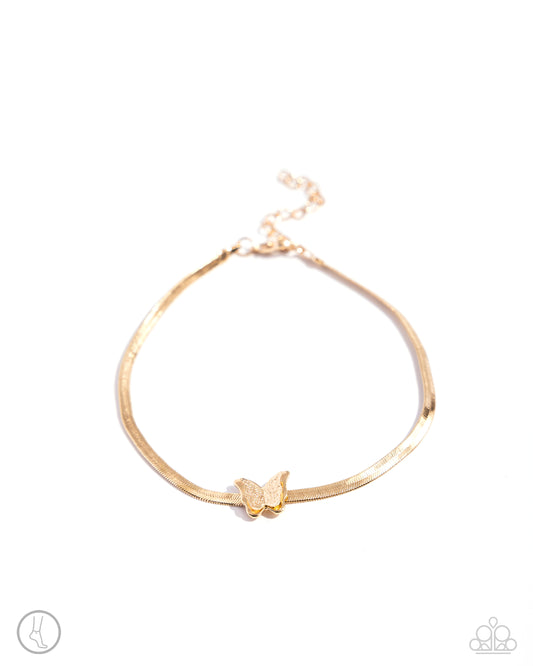 A FLIGHT-ing Chance - Gold Anklet