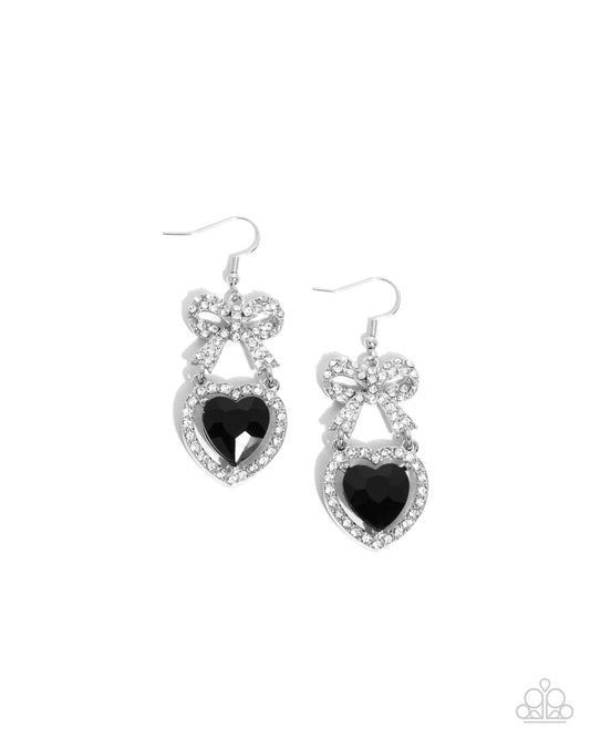 Adorable Allure - Black Earring