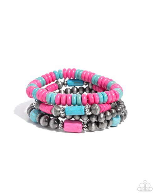 Adorably Abundant - Pink Bracelet