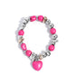 Adorably Asymmetrical - Pink Bracelet
