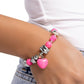 Adorably Asymmetrical - Pink Bracelet