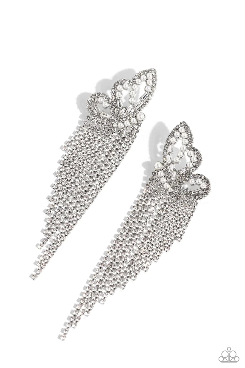 Aerial Accent - White Earring