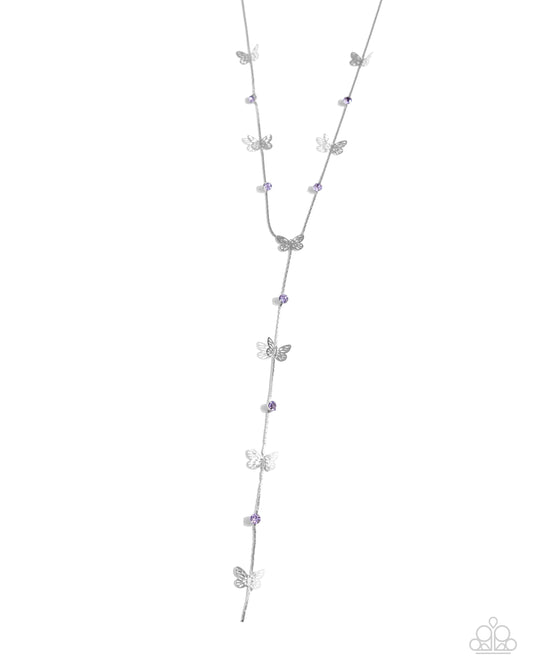 Aerial Attention - Purple Necklace