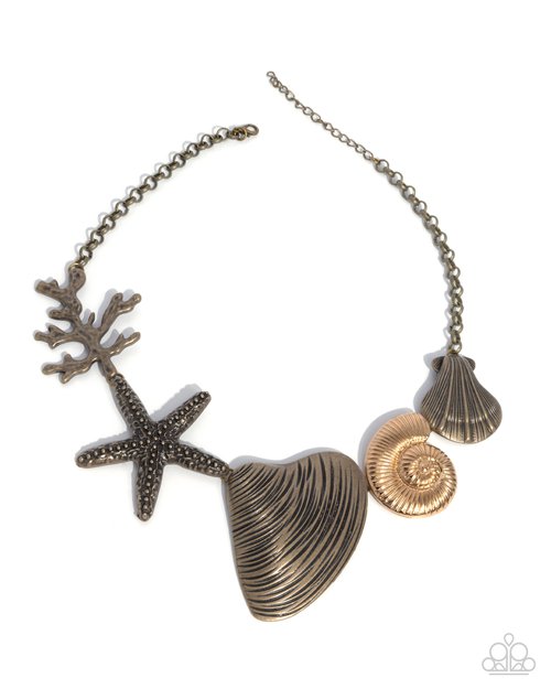 Along the Reef - Brass Necklace