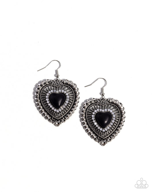 Antiqued Advocate - Black Earring