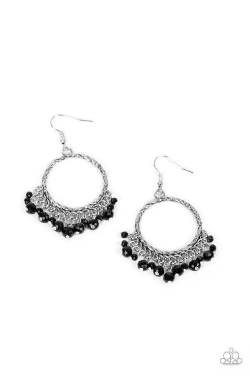 As if by Magic - Black Earring