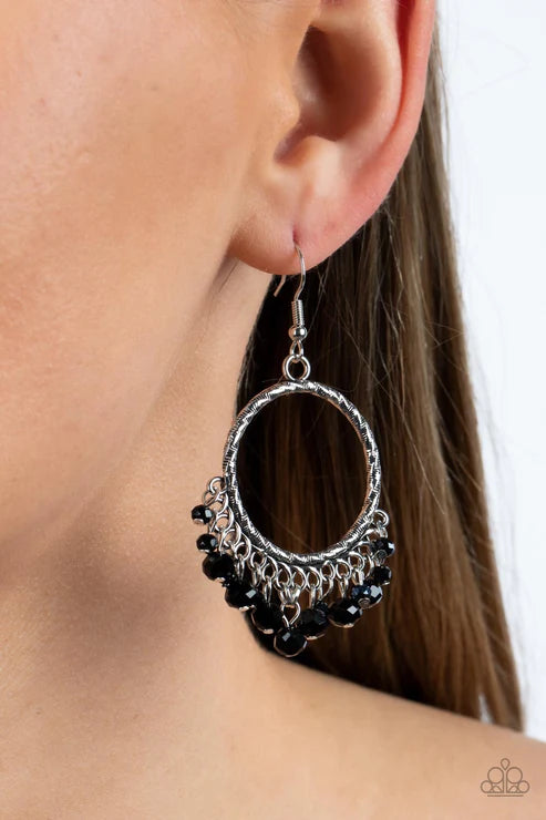 As if by Magic - Black Earring