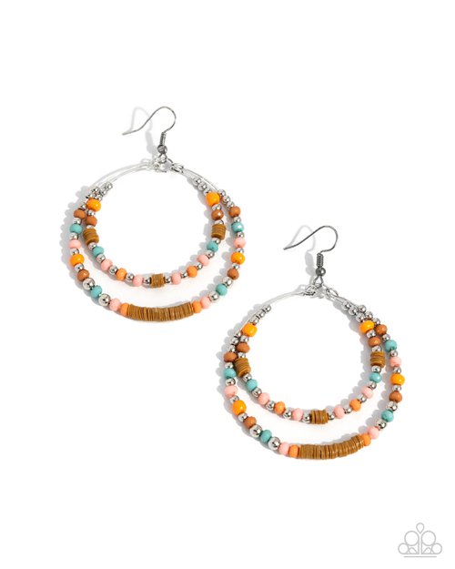 Audacious Arrangement - Orange Earring