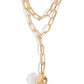 Balancing Ball - Gold Necklace