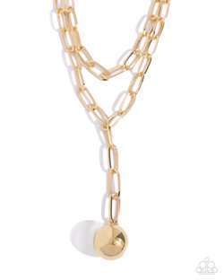 Balancing Ball - Gold Necklace