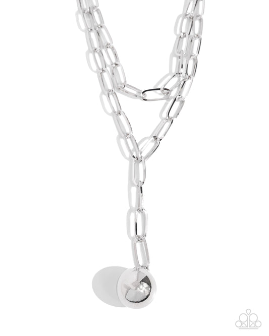 Balancing Ball - Silver Necklace