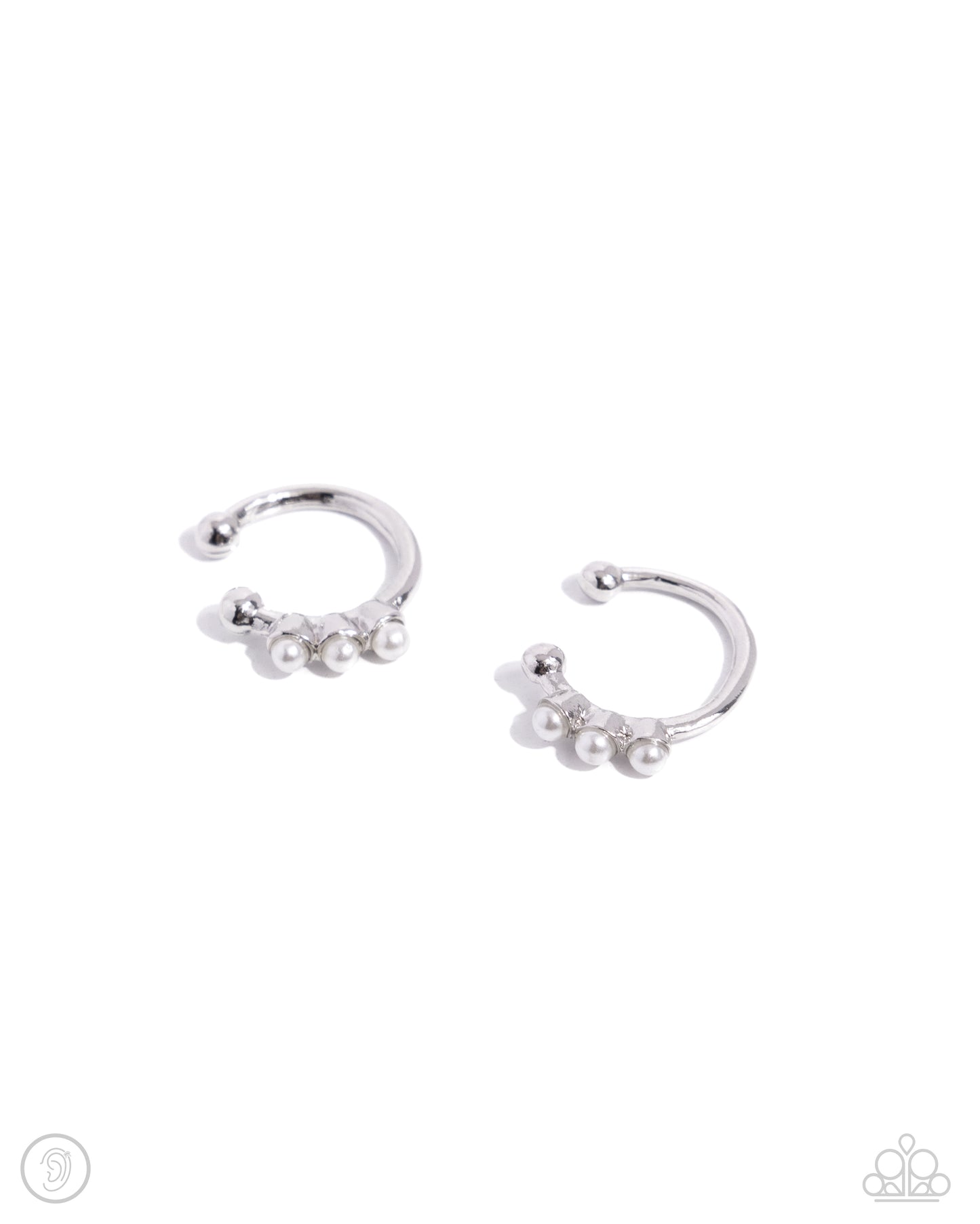 Ballerina Backdrop - White Earring