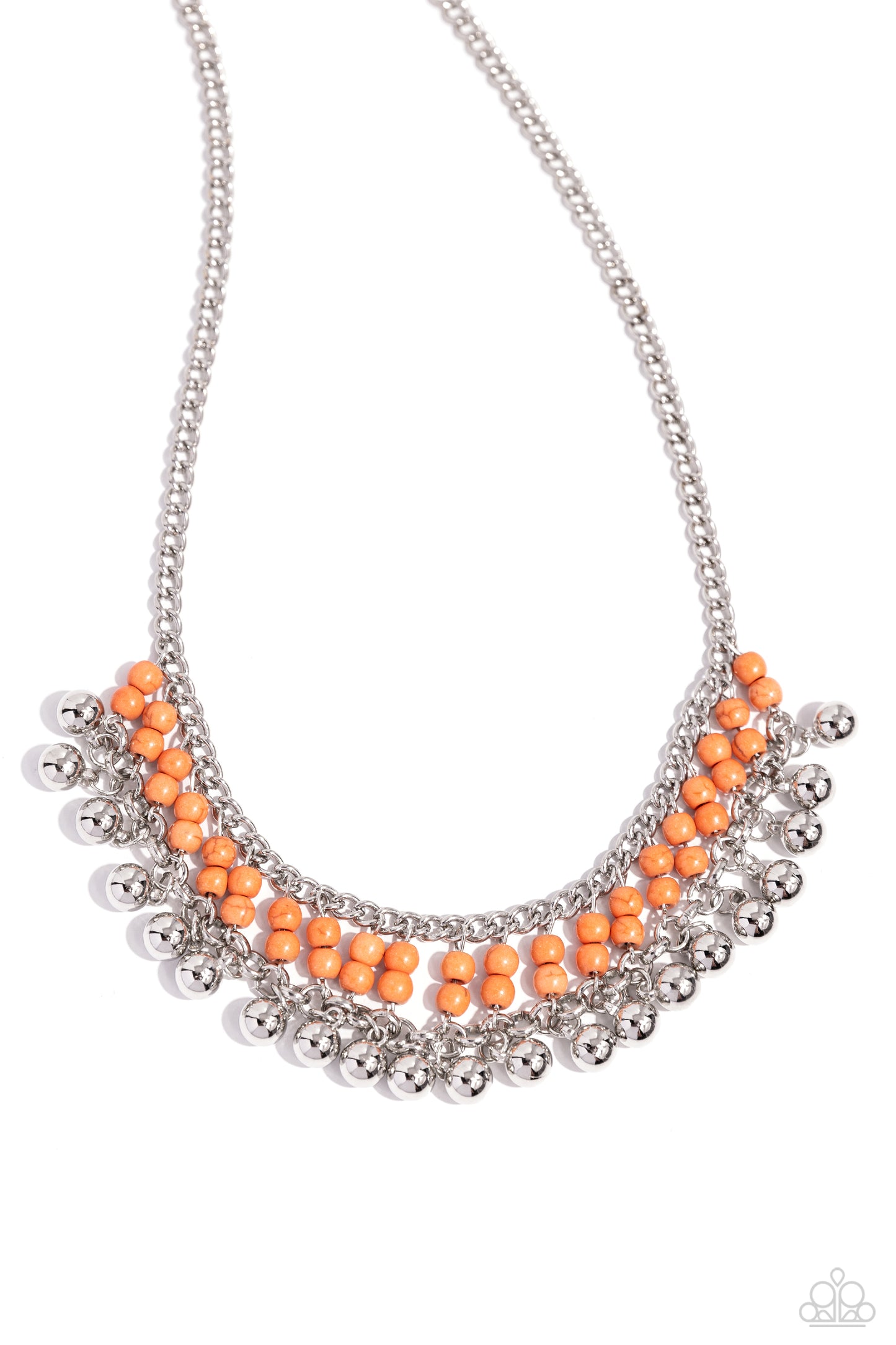 Beaded Bliss - Orange Necklace