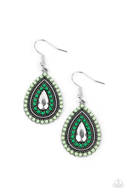 Beaded Bonanza - Green Earring