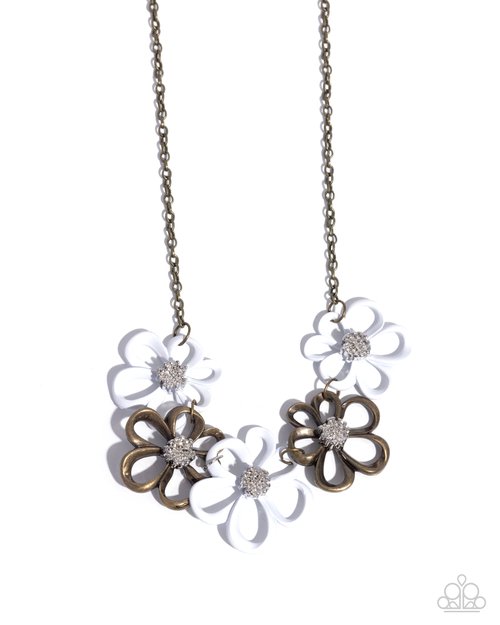 Beau Bouquet - Brass Necklace