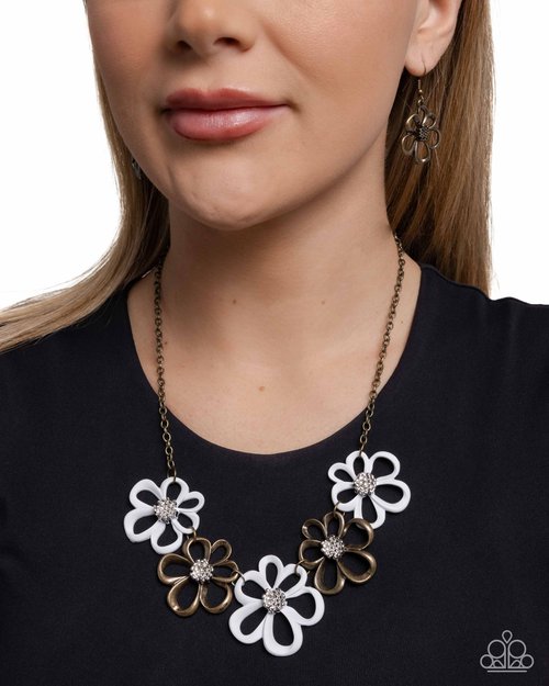 Beau Bouquet - Brass Necklace