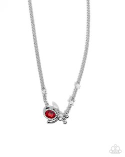 Bedazzled Beetle - Red Necklace