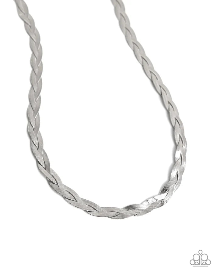 Bewildering Braid - Silver Necklace