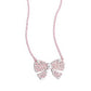 Bewitching Bow - Pink Necklace