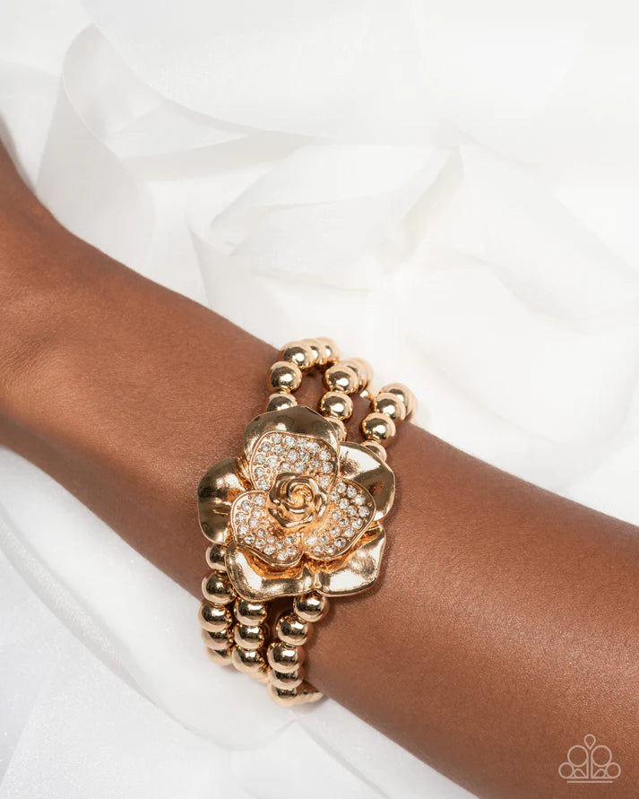 Blooming Background - Gold Bracelet