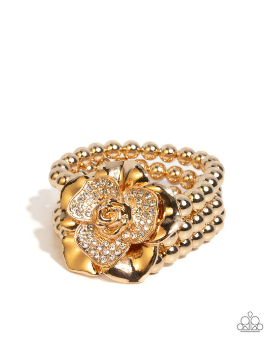Blooming Background - Gold Bracelet