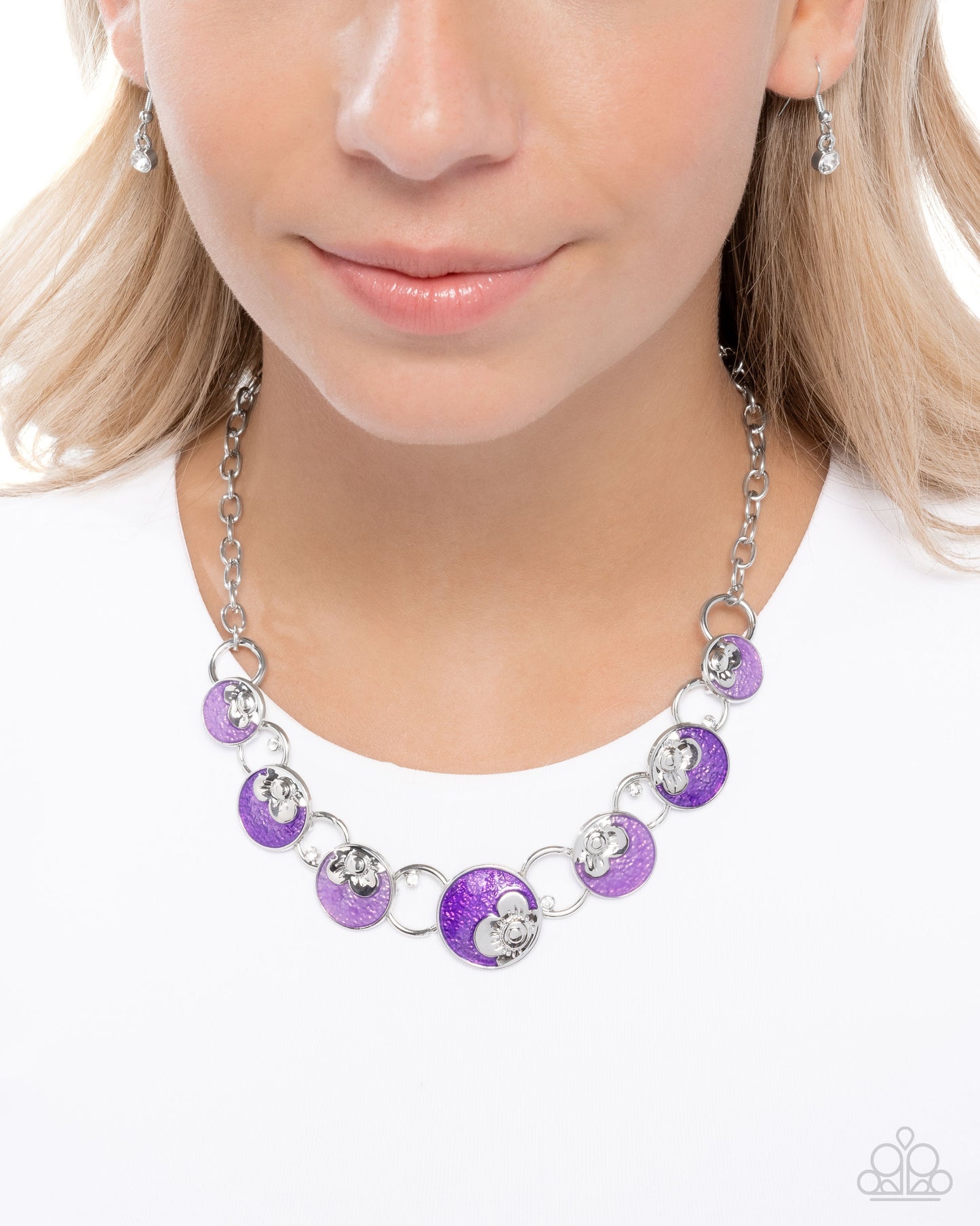 Blooming Bravado - Purple Neckalce