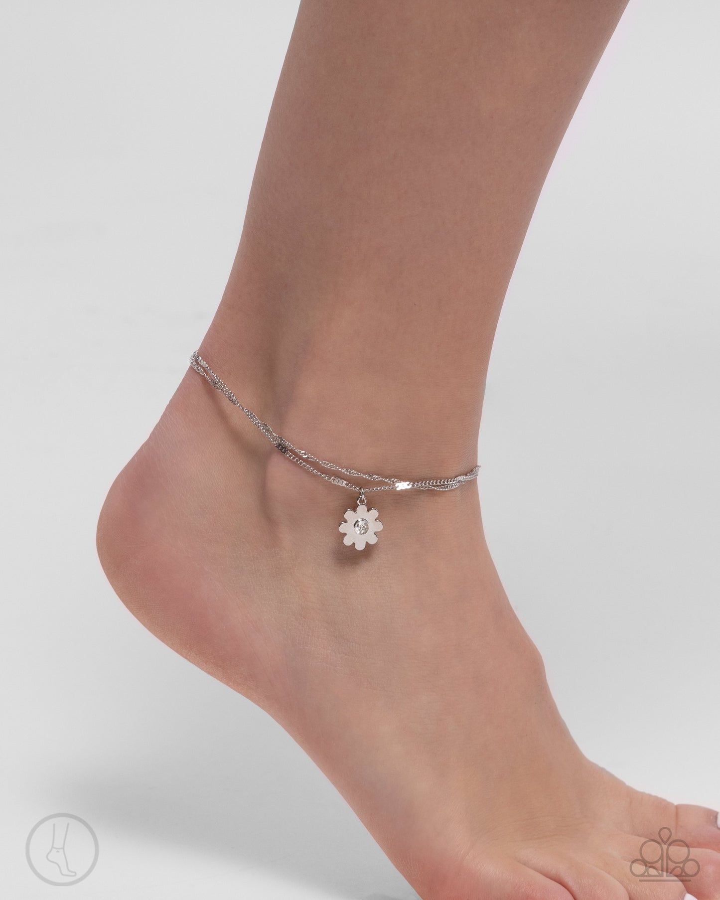 Blossoming Breeze - White Anklet