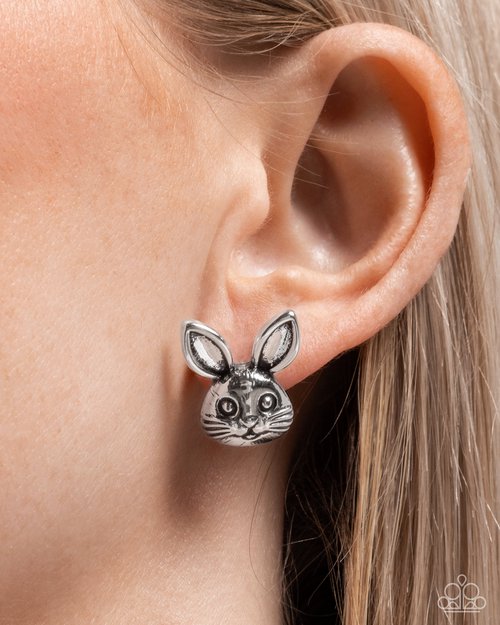 Bodacious Bunny - Silver Earring