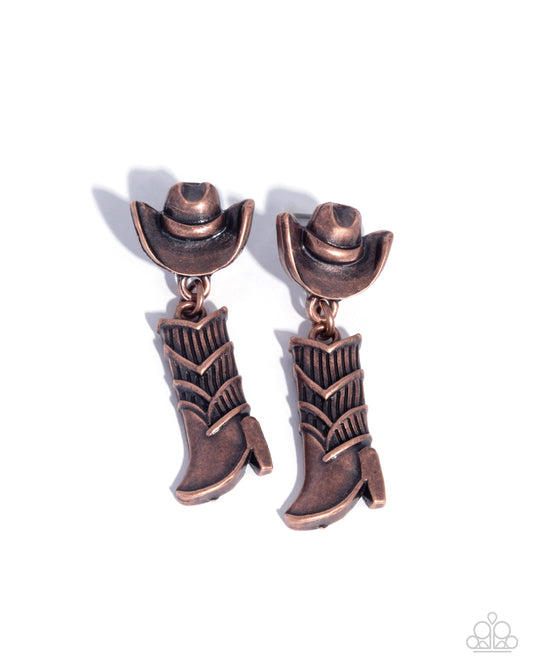 Boot Scootin Ballad - Copper Earring