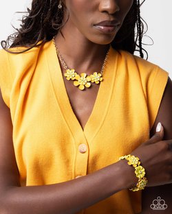 Botanic Beginner - Yellow Necklace and Exhilarating Elegance - Yellow Bracelet - Complete Look