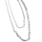 Boxy Brilliance - White Necklace